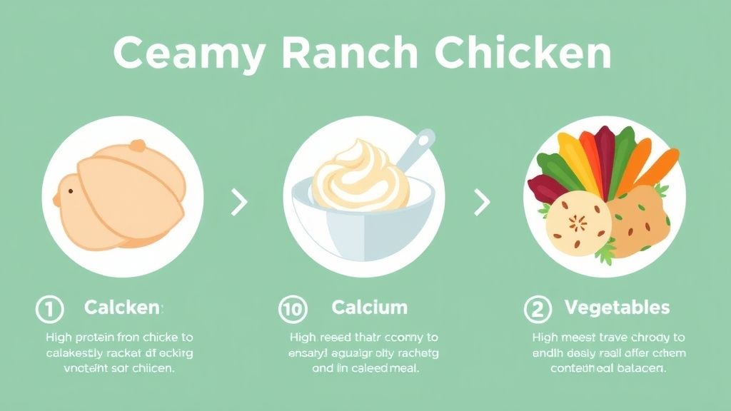 Health benefits of Creamy Ranch Chicken Dinner highlighting protein, calcium, and balanced nutrition.