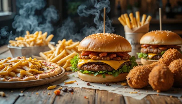 Homemade versions of favorite fast food dishes like burgers, fries, and pizza for easy takeout-style meals.