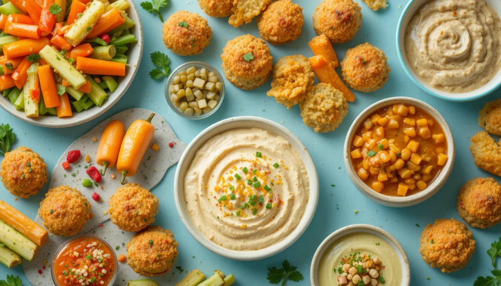 Healthy party food options highlighting nutrition and balance.