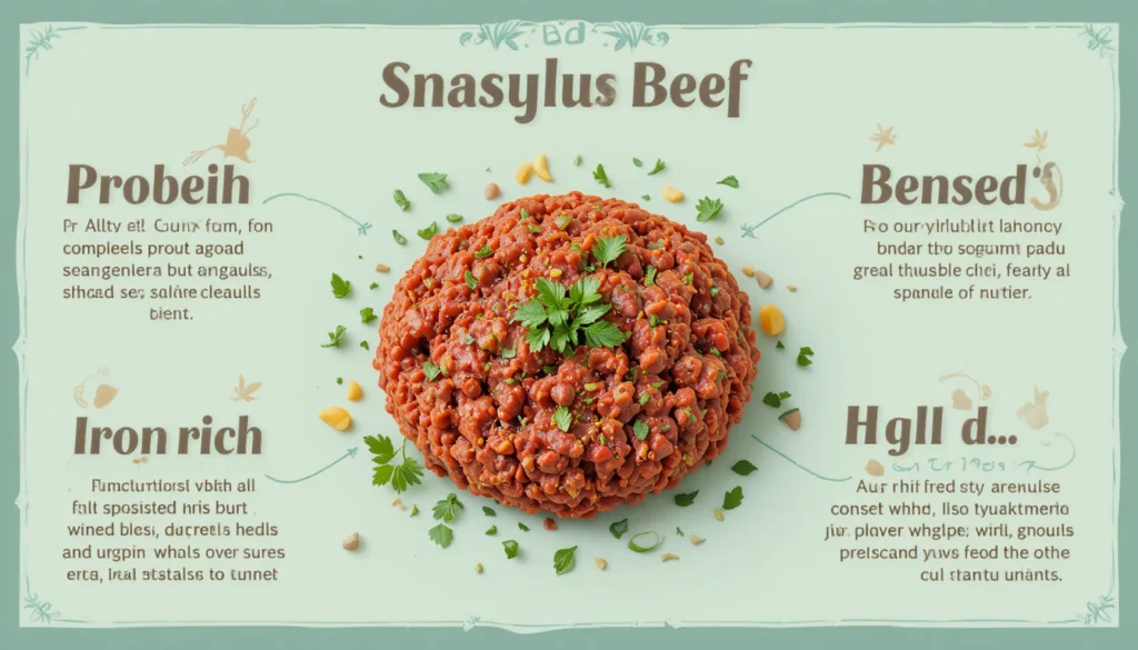 Health benefits of seasoned ground beef including protein, iron, and versatility for balanced meals.